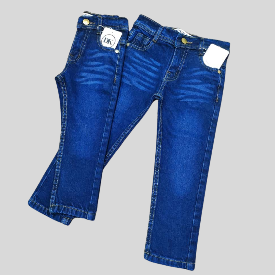 Boys Classic Dark Blue Denim Jeans - Comfortable & Versatile