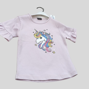 Lilac Unicorn Ruffle Sleeve Tee