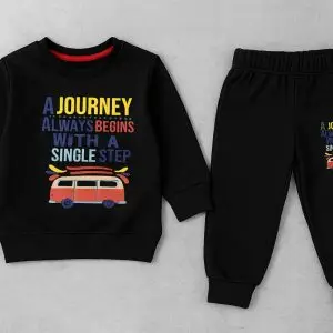 'Journey Begins' Van Print Fleece Tracksuit