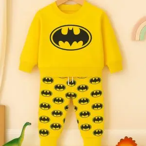 Yellow All-Over Batman Fleece Tracksuit