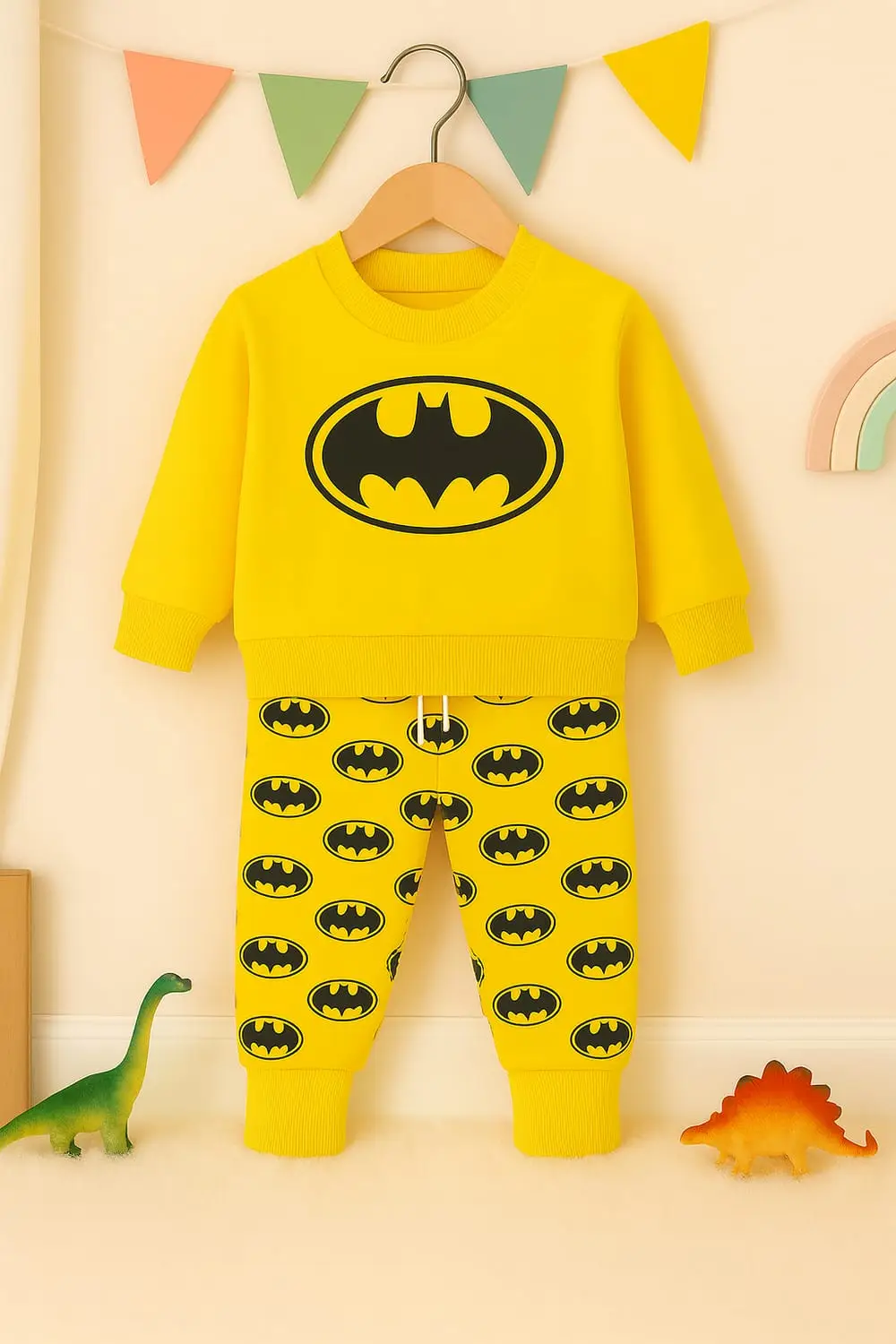 Yellow All-Over Batman Fleece Tracksuit