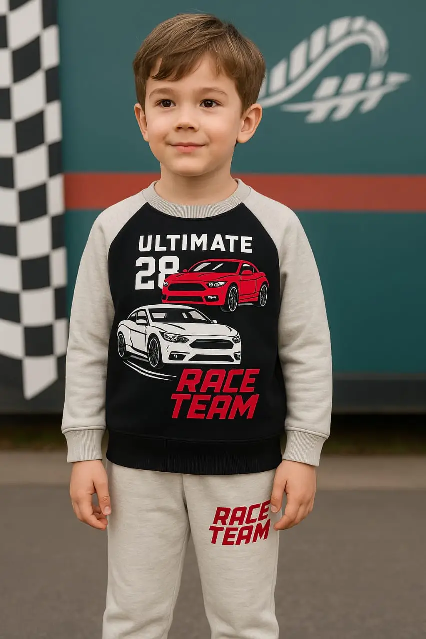 Boys' Premium 'Ultimate Race Team' Fleece Tracksuit - Image 2